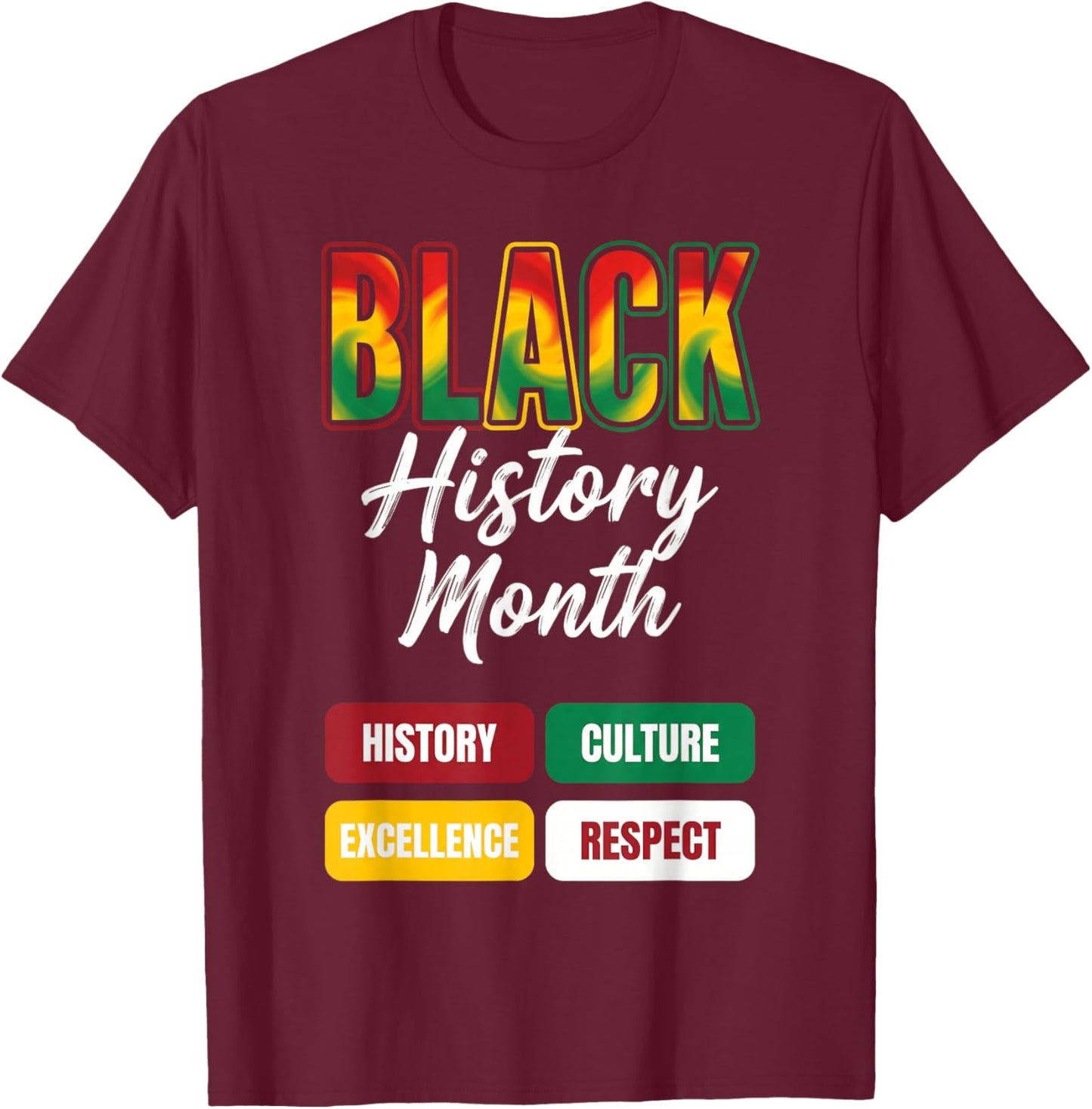Black History Month Africa African Kids T-Shirt - T-Shirt | Maroon
