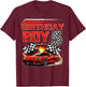 Birthday Boy 5 Years Race Car 5th Birthday Racing Car Kids T-Shirt - T-Shirt | Maroon