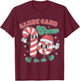 Candy Cane Crew - Funny Christmas Holiday Men Women T-Shirt - T-Shirt | Maroon
