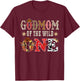 GodMom of The Wild One Cowboy Western Rodeo Party Matching T-Shirt - T-Shirt | Maroon