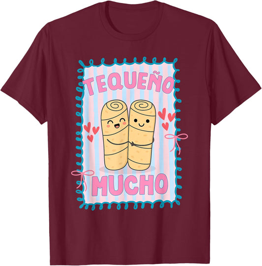 Tequeno Mucho Venezuelan Foodie Snacks Food Cuisine Mom Dad T-Shirt - T-Shirt | Maroon