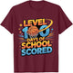 100 Days of School Basketball Boys Kids Scored Outfit T-Shirt - T-Shirt | Maroon