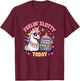 Feeling Slotty Today Gambling Casino Slot Machine Unicorn T-Shirt - T-Shirt | Maroon