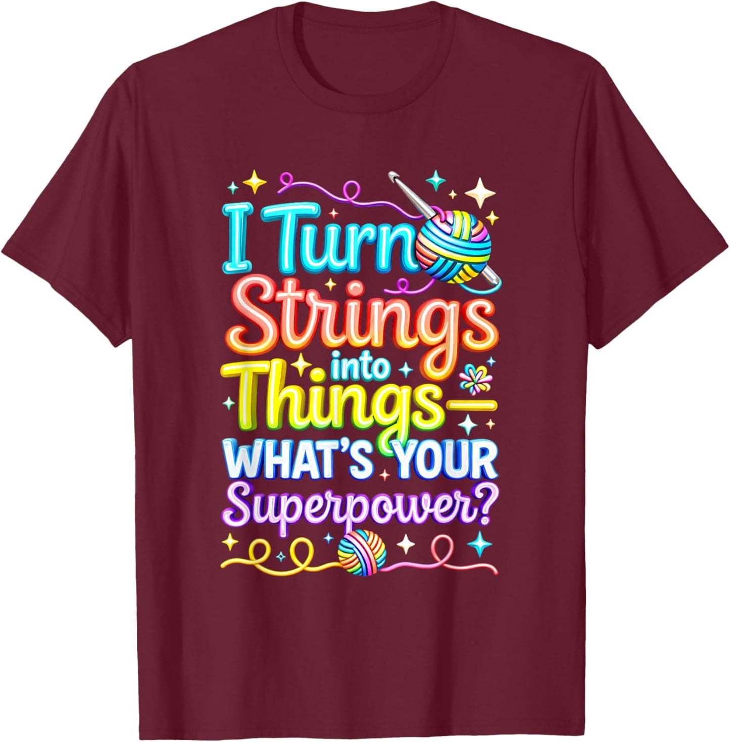 Knitting T-Shirt - T-Shirt | Maroon