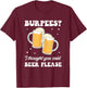 Burpees, Beer Please, Gym, Funny T-Shirt - T-Shirt | Maroon