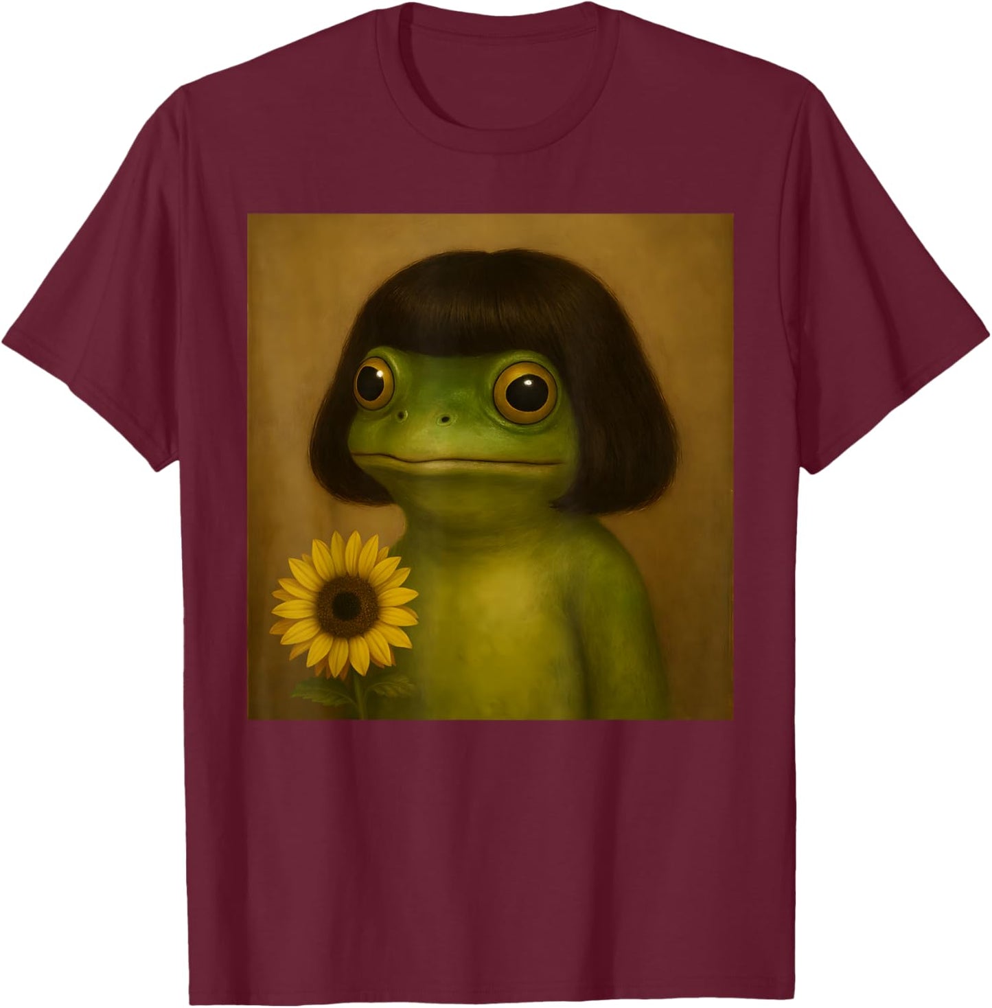 Funny Frog Bob Haircut Meme Women Kids T-Shirt - T-Shirt | Maroon