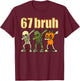 67 Halloween Bruh Funny Brainrot Meme Six Seven Boys Kids T-Shirt - T-Shirt | Maroon