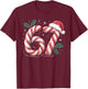 Christmas Candy Cane 67 Meme Funny Boys Girls T-Shirt - T-Shirt | Maroon