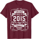 Vintage 2015 11yr 11th Birthday Gifts Boys Girls 11 Year Old T-Shirt - T-Shirt | Maroon