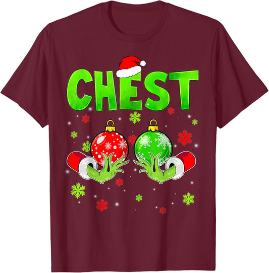 Chest Nuts Matching Chestnuts Xmas Christmas Couples Women T-Shirt - T-Shirt | Maroon