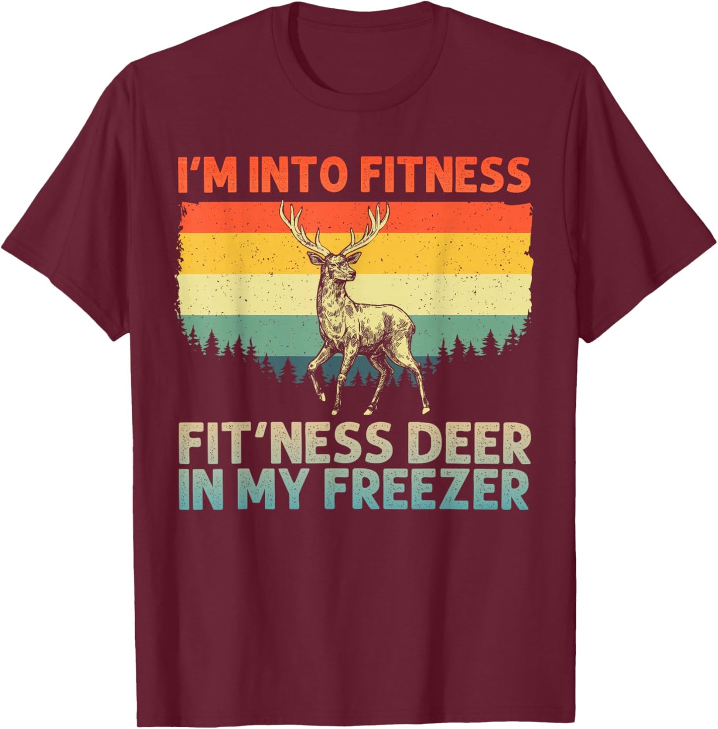 Deer Hunting Art Women Wildlife Hunter Deer Hunting T-Shirt - T-Shirt | Maroon
