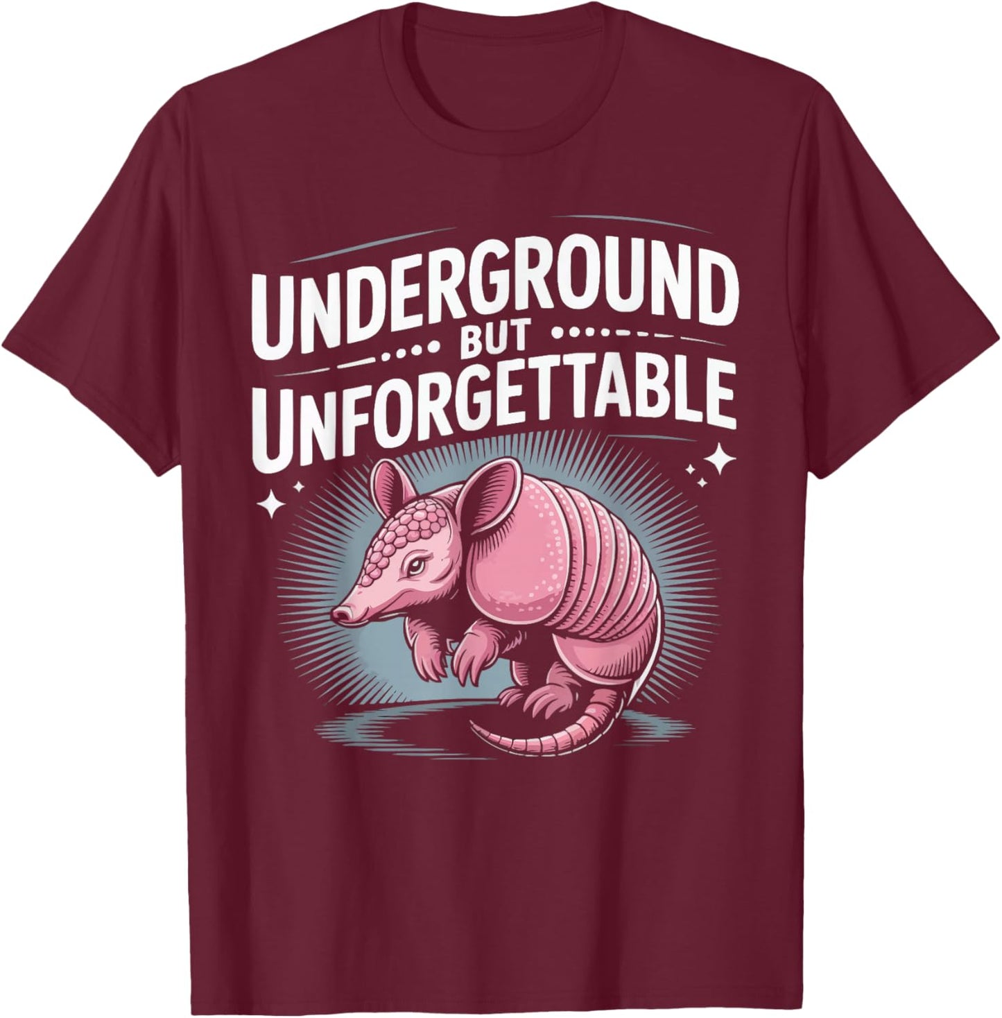 Pink Fairy Armadillo Lover Animal Cingulata Chlamyphoridae T-Shirt - T-Shirt | Maroon