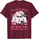 in October We Wear Pink Ghost Squad Breast Cancer Awareness T-Shirt - T-Shirt | Maroon