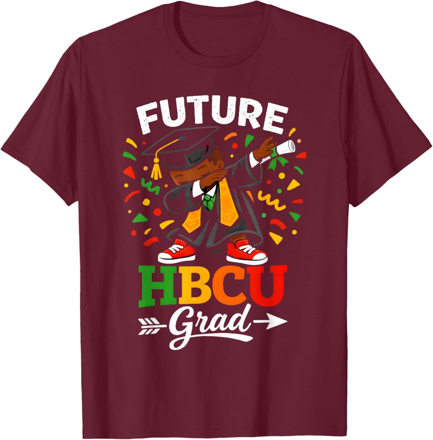 Future HBCU Grad History Black Boy Graduation HBCU Kids T-Shirt - T-Shirt | Maroon