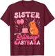 Sister of The Birthday Capybara Girl Bday Party Family T-Shirt - T-Shirt | Maroon