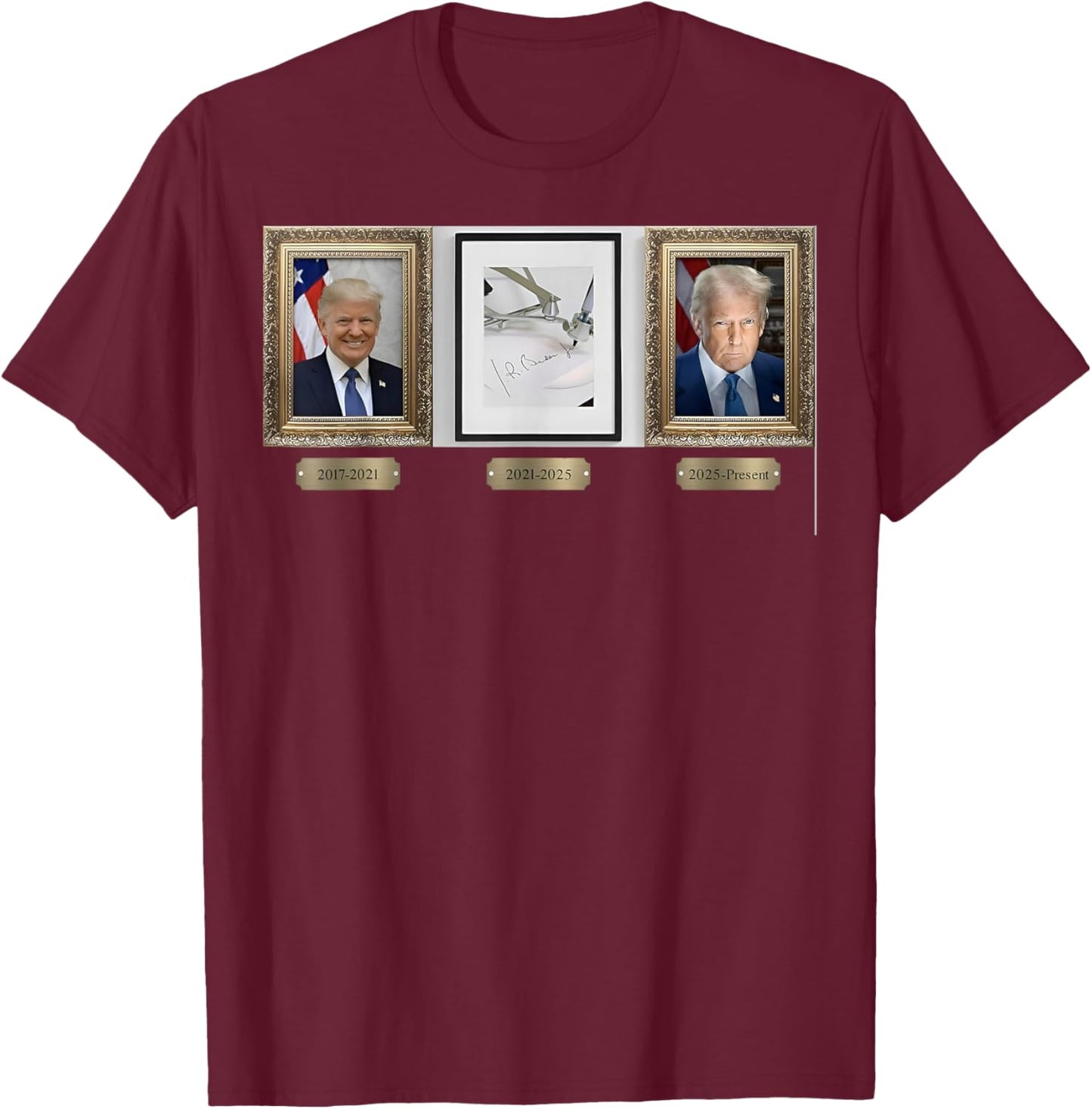 Biden autopen Signature T-Shirt - T-Shirt | Maroon