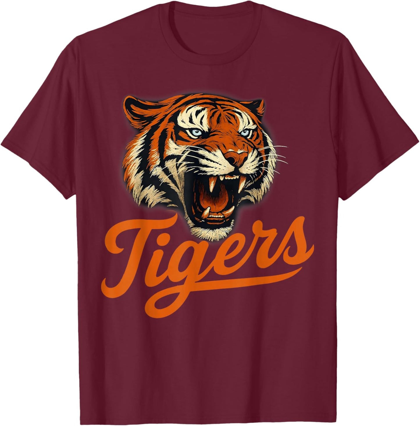 Vintage Tiger Name Animal Graphic Gift Women Kids T-Shirt - T-Shirt | Maroon