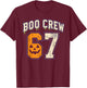 67 Halloween Boo Crew Sports Jersey Brainrot Meme Six Seven T-Shirt - T-Shirt | Maroon