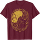 Vintage Celestial Sun and Moon Guinea Pig Yin Yang Mystical T-Shirt - T-Shirt | Maroon