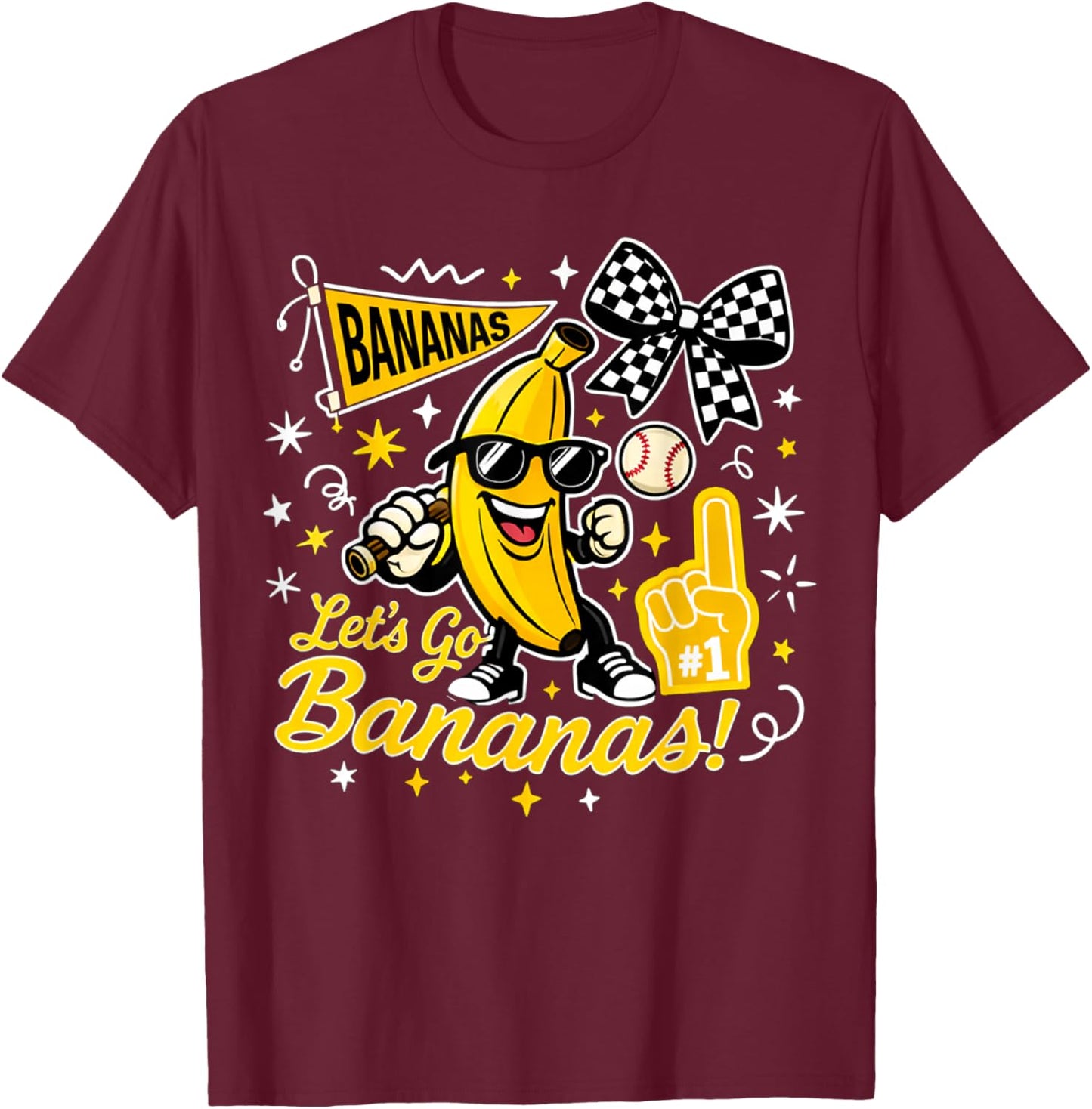 Funny Banana Adults T-Shirt - T-Shirt | Maroon
