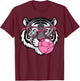 Tiger Gum Pink Glasses Girls Youth Teen Boys Kids Men Women T-Shirt - T-Shirt | Maroon