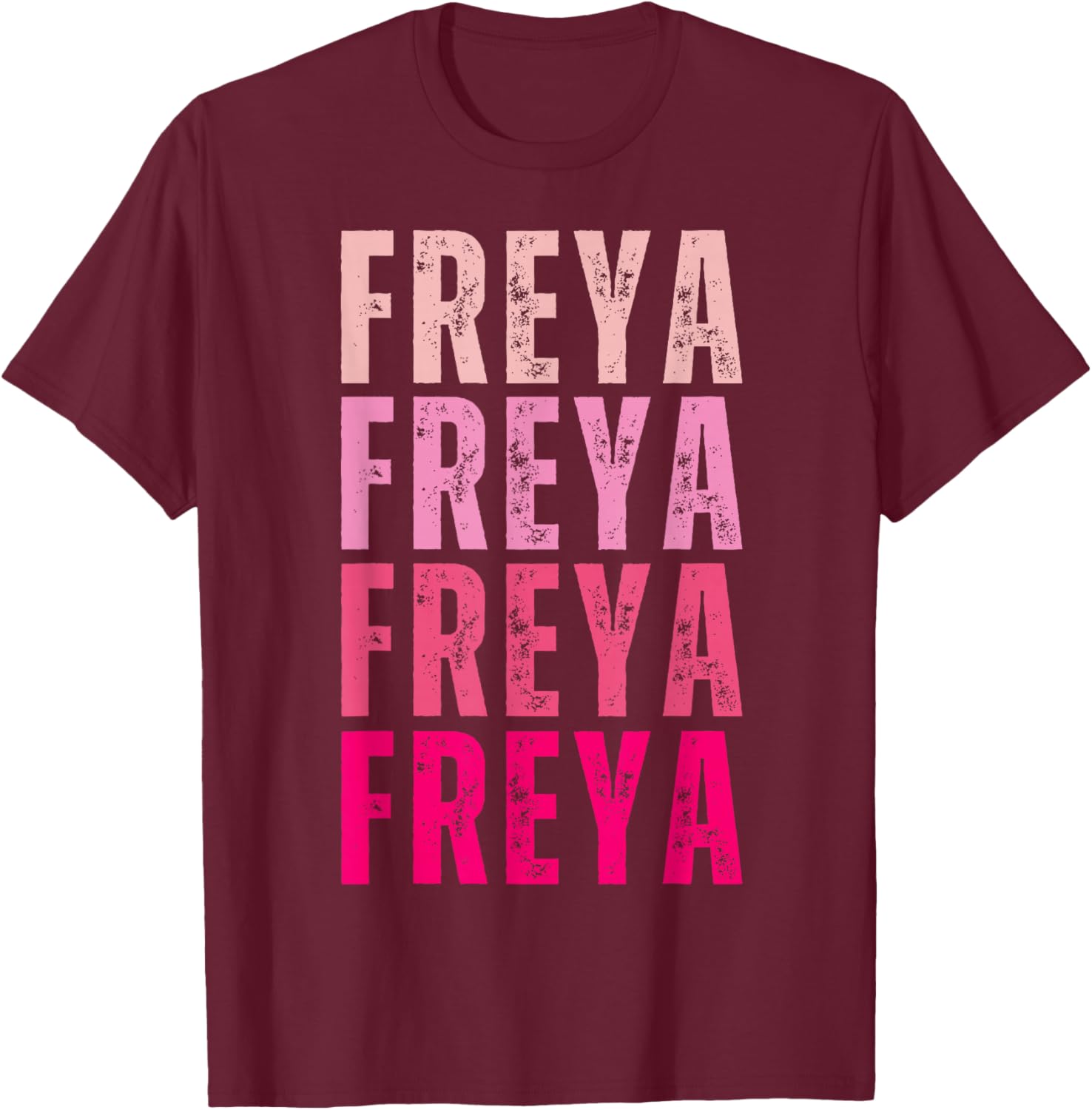 Vintage Freya Personalized Name I Love Freya T-Shirt - T-Shirt | Maroon