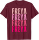 Vintage Freya Personalized Name I Love Freya T-Shirt - T-Shirt | Maroon