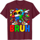 Autism Awareness Bruh Dabbing Heart Puzzle Autistic Boy Kids T-Shirt - T-Shirt | Maroon