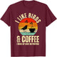 Birdwatcher Quote I Like Birds & Coffee Bird Design Retro T-Shirt - T-Shirt | Maroon
