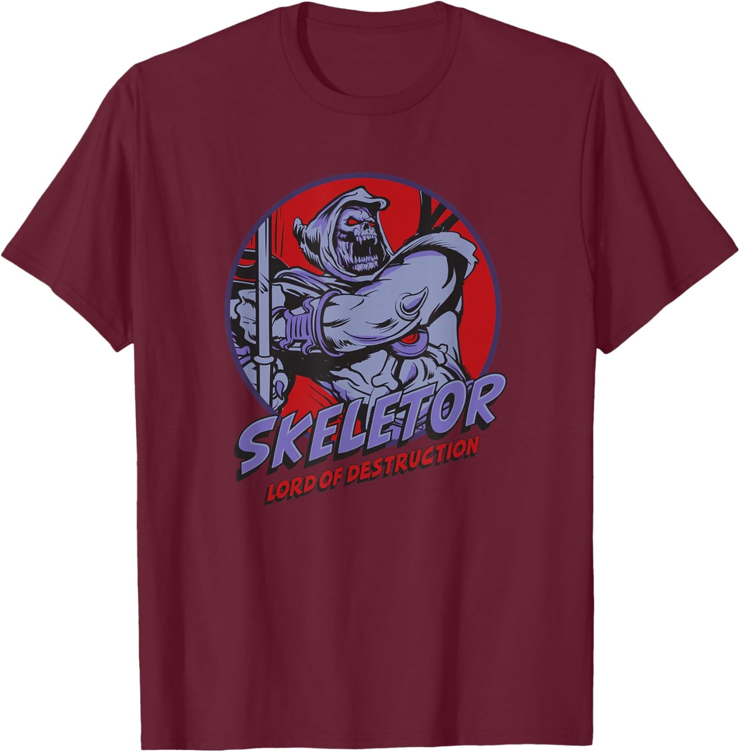 Masters of The Universe - Retro Skeletor T-Shirt - T-Shirt | Maroon