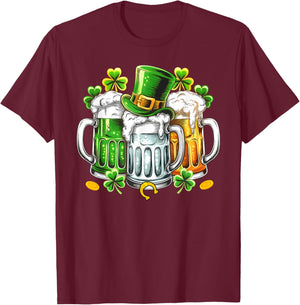 St Patricks Day Beer Drinking Women Saint Pattys T-Shirt - T-Shirt | Maroon