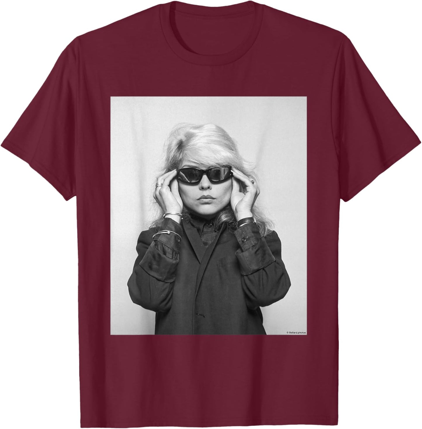 Blondie Debbie Harry New Wave Pop Singer by Allan Ballard T-Shirt - T-Shirt | Maroon