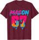 Six Seven Ice Cream Drip Sport 67 Mason Meme T-Shirt - T-Shirt | Maroon