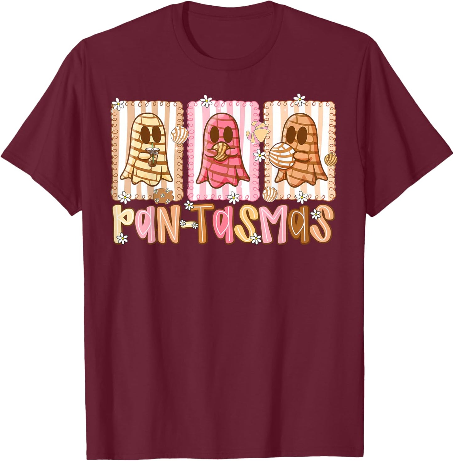 Pantasmas Ghost Funny Spooky Mexican Halloween Men T-Shirt - T-Shirt | Maroon
