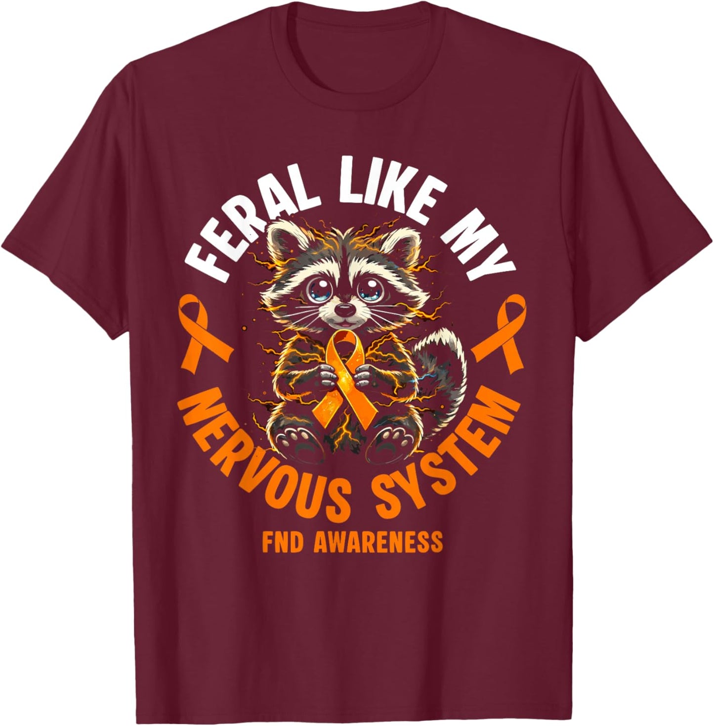 Functional Neurological Disorder Funny FND Warrior T-Shirt - T-Shirt | Maroon