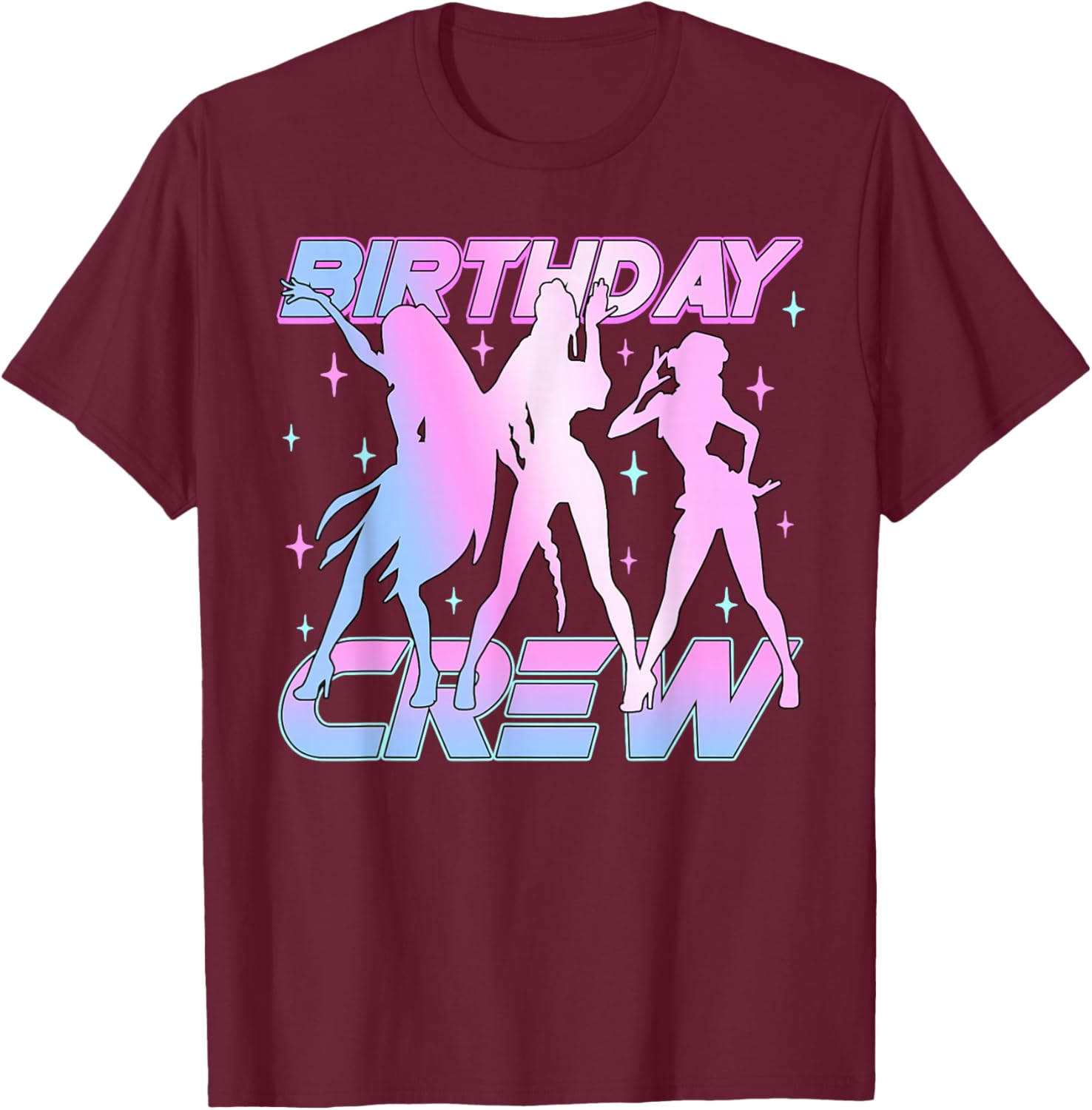 Birthday Crew Birthday Girl Loving Kpop Family Matching T-Shirt - T-Shirt | Maroon