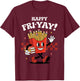 Happy Fri-Yay Funny Cute Teacher Friday Fry-Yay T-Shirt - T-Shirt | Maroon