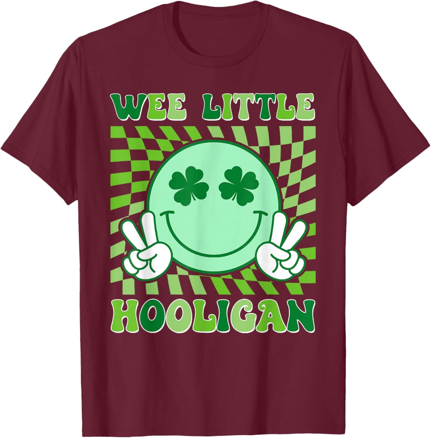 Wee Little Hooligan Funny St Patrick's Day Kids Boys Girls T-Shirt - T-Shirt | Maroon