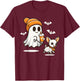 Funny Ghost Walking Chihuahua Dog Halloween Women Men Kids T-Shirt - T-Shirt | Maroon