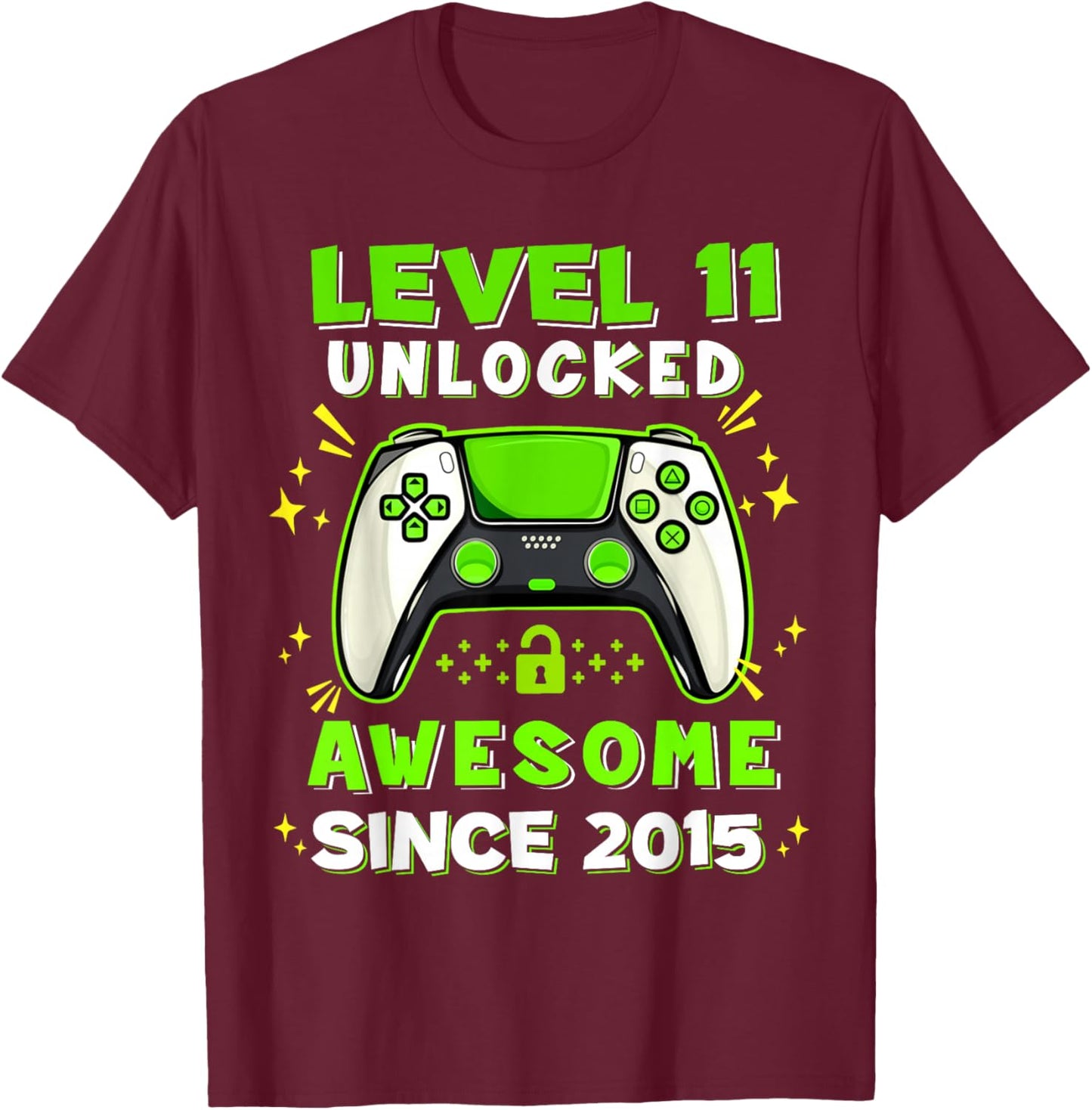 11th Birthday for Boys 11 Years Birthday Kids Gifts T-Shirt - T-Shirt | Maroon