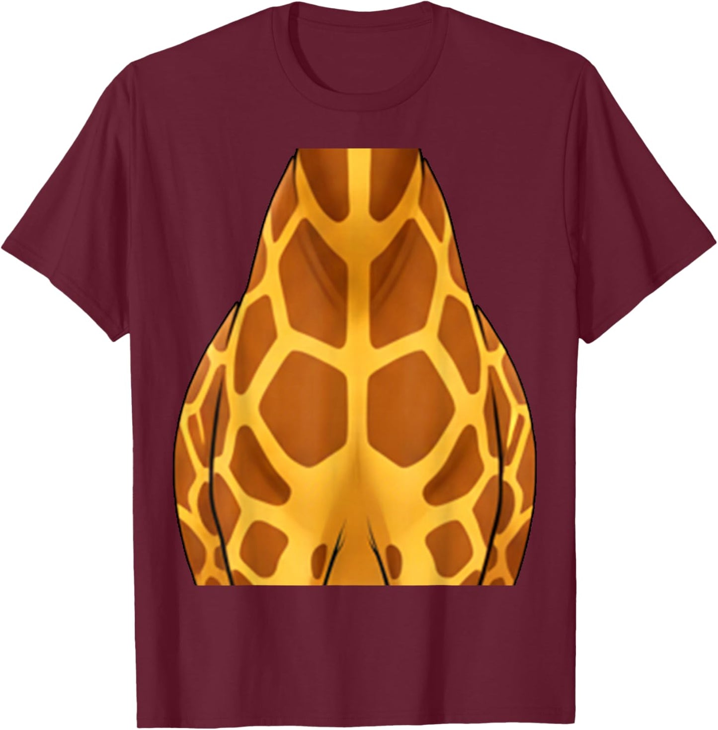 Funny Giraffe Body Halloween Outfit T-Shirt - T-Shirt | Maroon