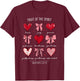 Fruit of The Spirit Christian Hearts Galatians 522-23 T-Shirt - T-Shirt | Maroon
