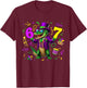 Alligator Six Seven Bruh 6 7 Meme Mardi Gras Carnival Kids T-Shirt - T-Shirt | Maroon