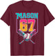 Trendy Mason 67 Mem Ice Cream Drip Baseball Birthday Costume T-Shirt - T-Shirt | Maroon