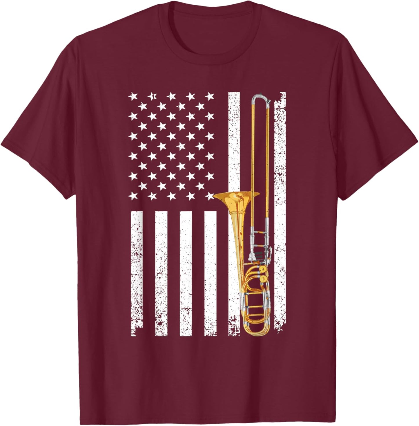 Funny Trombone Design Women Musician Trombone Player T-Shirt - T-Shirt | Maroon