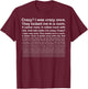 I was Crazy Once Funny Saying Internet Meme Gen Z Men Women T-Shirt - T-Shirt | Maroon