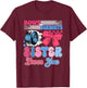 Burnouts or Bows Sister Loves You Gender Reveal Party T-Shirt - T-Shirt | Maroon