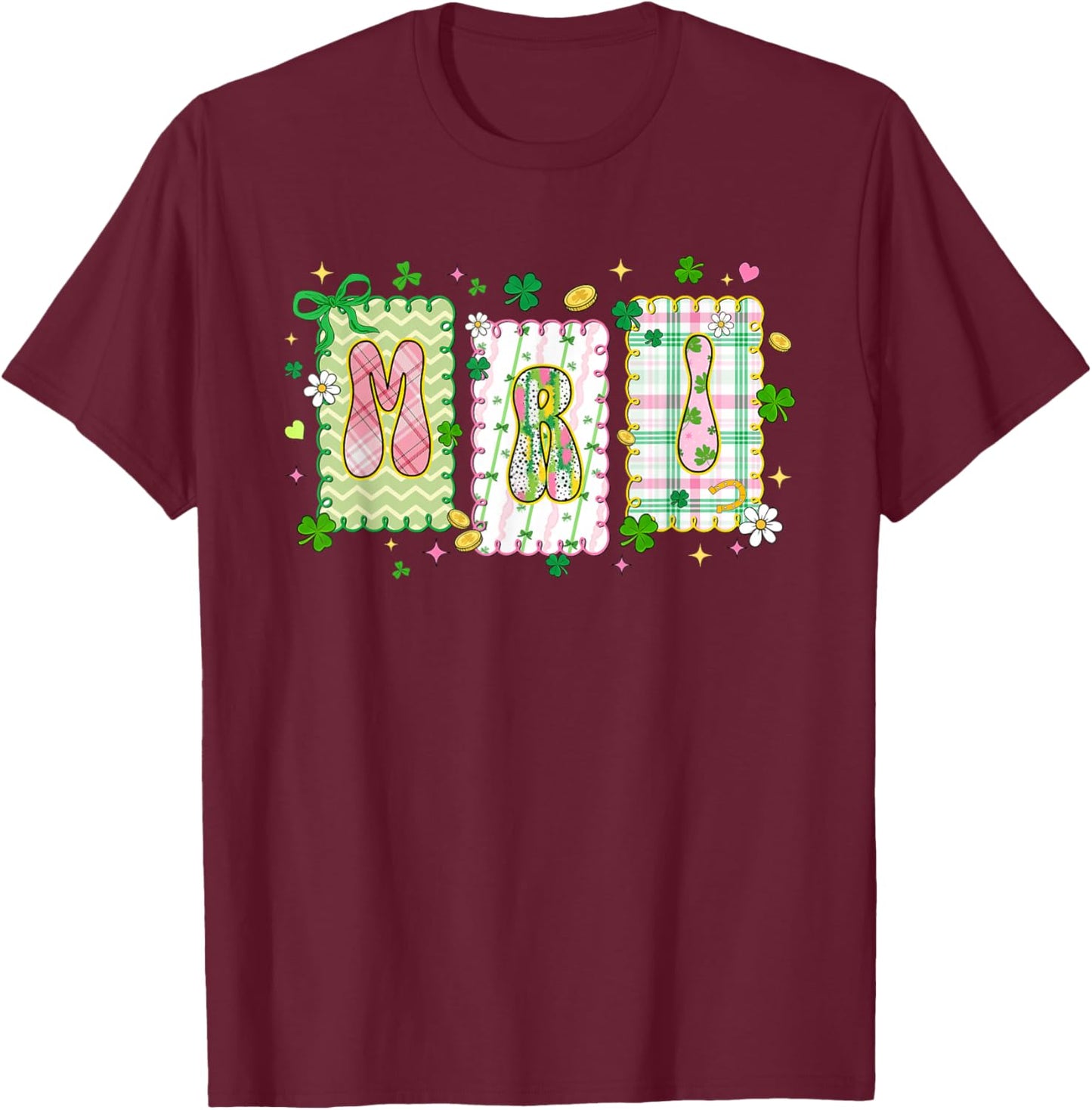 MRI Technologist St Patrick's Day Rad Tech Lucky Shamrock T-Shirt - T-Shirt | Maroon