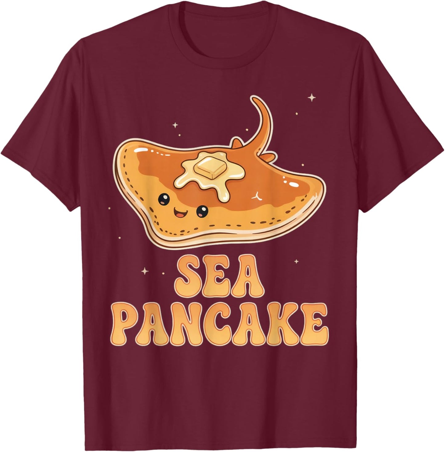 Sea Pancake Stingray Sea Ocean Stingray Animal Manta Ray T-Shirt - T-Shirt | Maroon