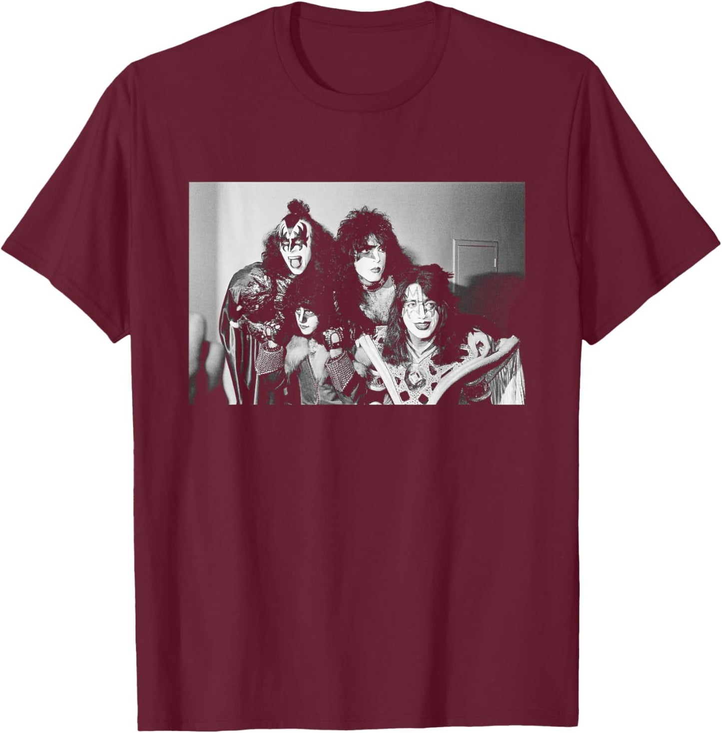 Gene Simmons Band KISS Photo Unmasked Tour 1980 T-Shirt - T-Shirt | Maroon